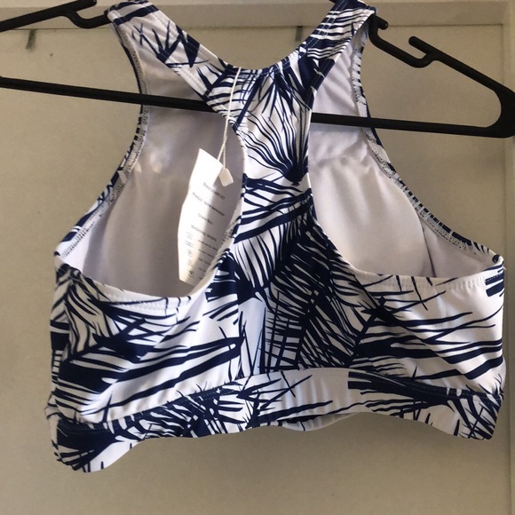 Seartist bikini- blue and white- size M- racerback top- high waisted bottom - Picture 5 of 6